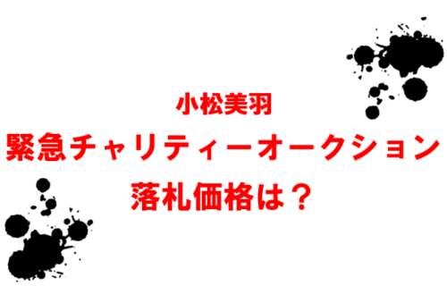 小松美羽緊急チャリティーオークション落札価格は？